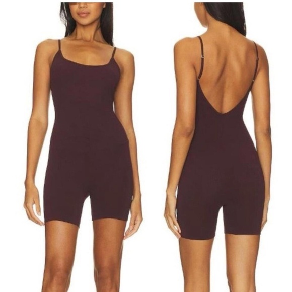 Free People Pants - FREE PEOPLE NWT one to watch romper -chocolate Merlot -medium/large